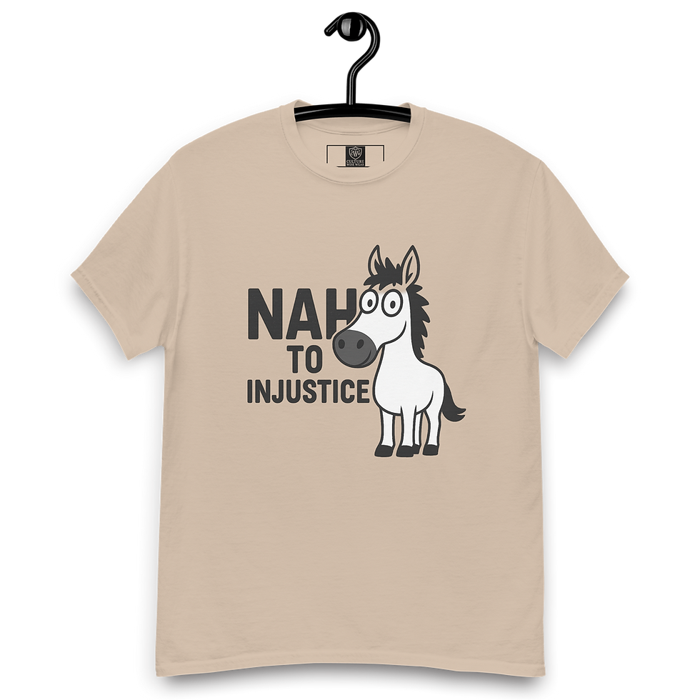 Thumbnail: Nah to Injustice Tee – Horsepower for Equality
