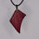 Thumbnail: Purpleheart wooden pendant wth leather cord