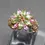 Thumbnail: 9ct Gold Peridot and Pink Sapphire cluster ring