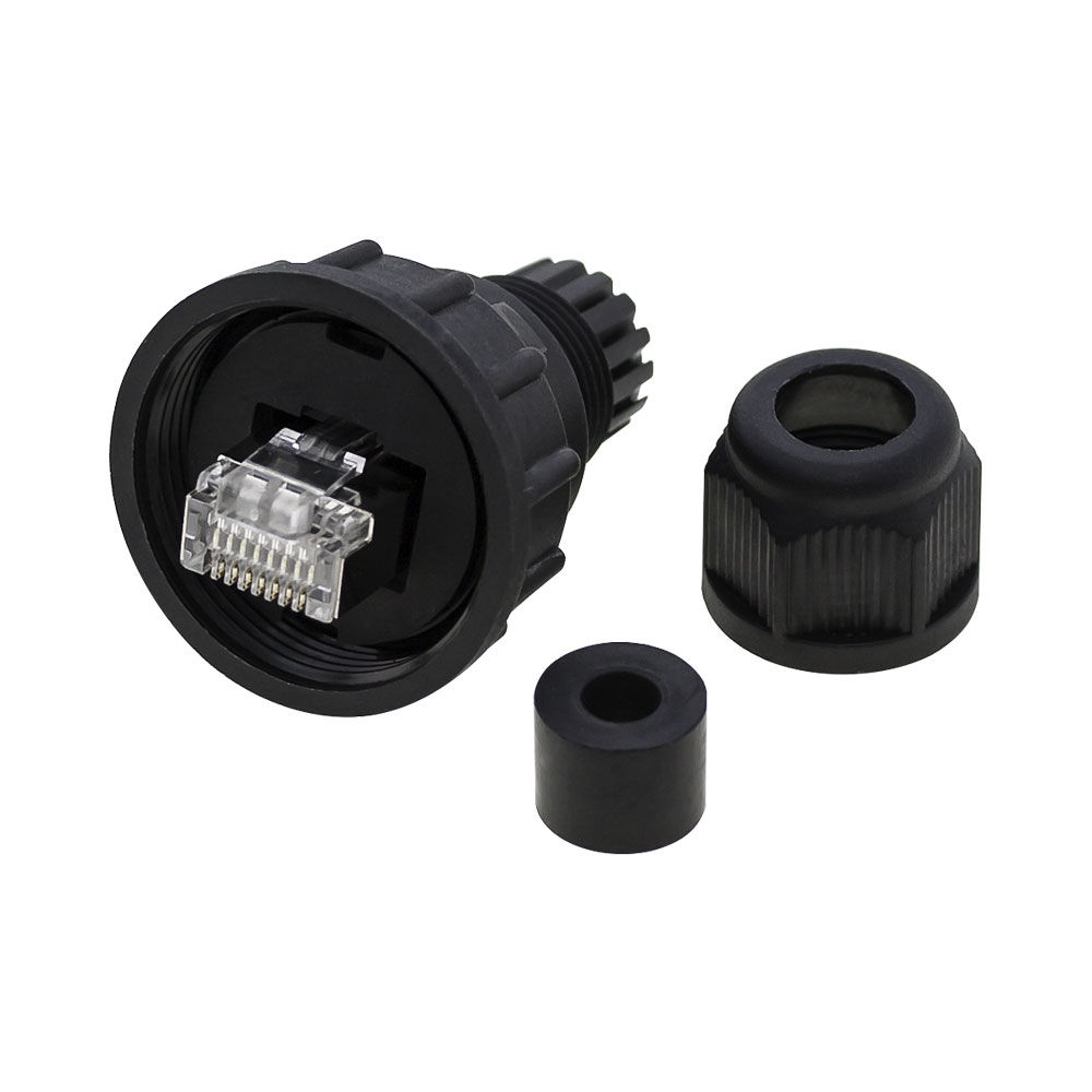 WATERPROOF RJ45 CONNECTOR D-SIZE INSTALLABLE PLUG