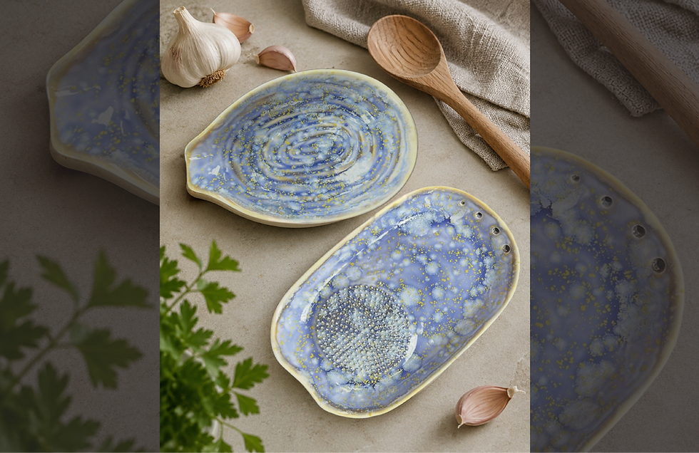Spoon Rest and Garlic Grater (2 Items)