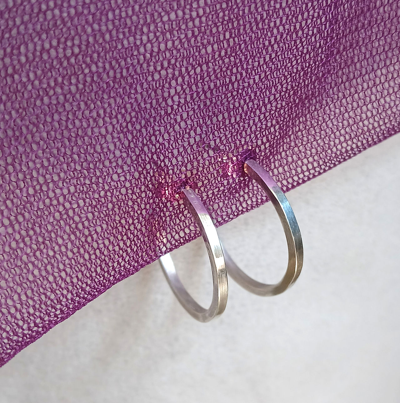 Handmade Sterling silver hoop studs