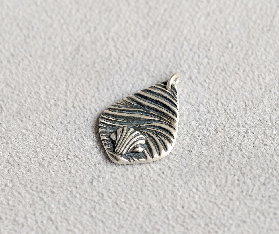 Thumbnail: Clam Shell silver pendant. Sea inspired jewellery. Handmade silver jewellery