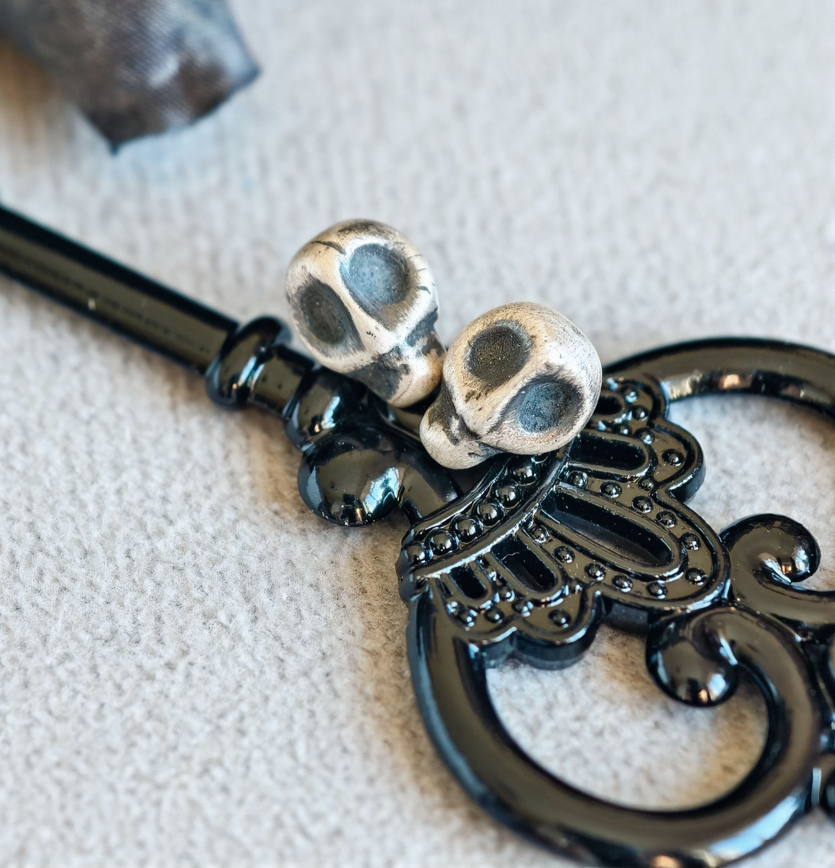 Silver Skull Stud Earrings - Gothic Everyday Jewellery
