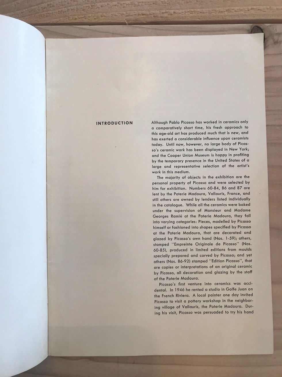 Thumbnail: Ceramics by Picasso, exhibition at Cooper Union 1958