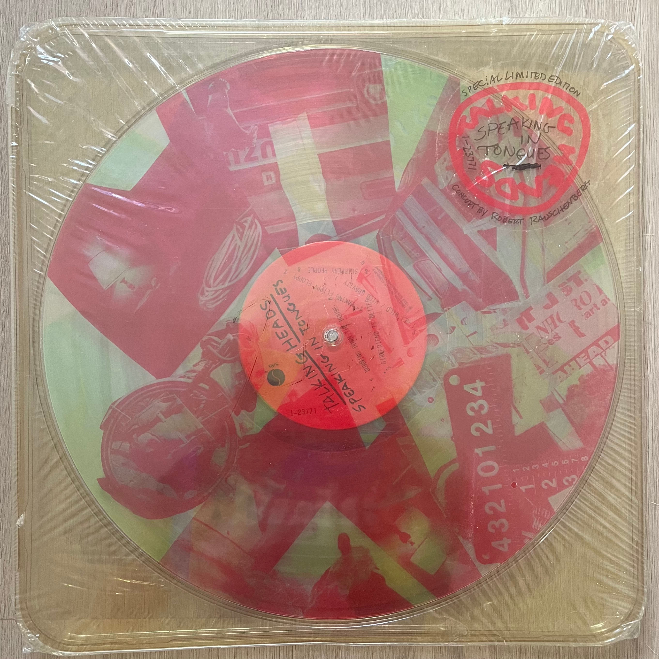 The Talking Heads, Speaking in Tongues LP, with art by Robert Rauschenberg