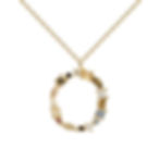 Thumbnail: Rainbow Initial Necklace with Gemstones