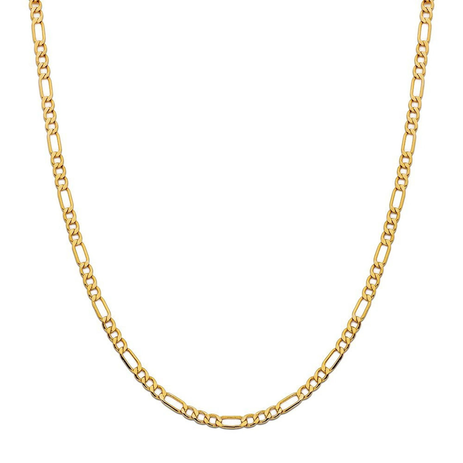 Figaro 3mm Gold Chain Necklace