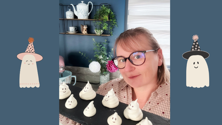 👻 Meringues fantômes pour Halloween à la meringue italienne