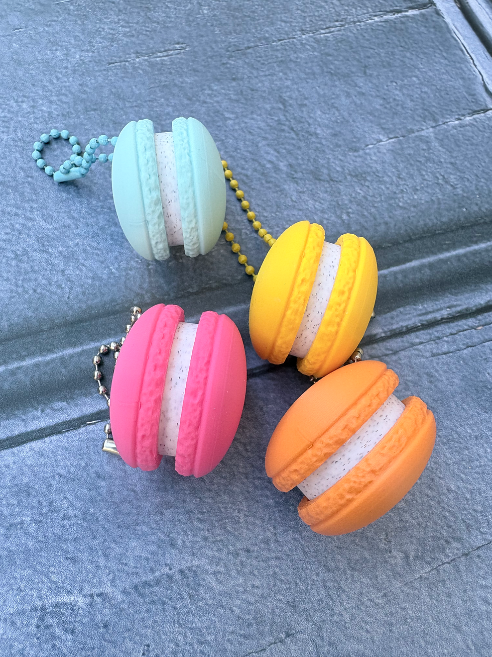 Miniature : Porte-clé macaron pour trousseau de clés 
