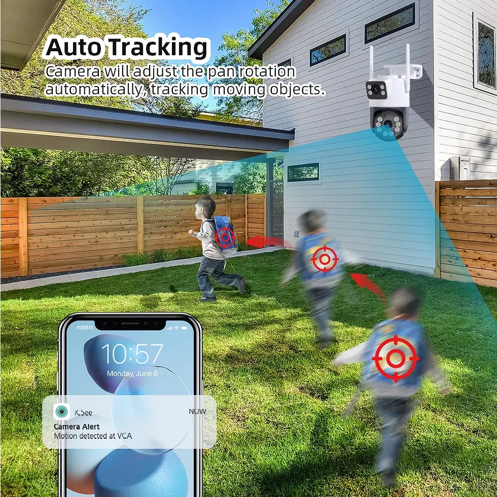 Thumbnail: 4K 8MP Dual Lens WiFi PTZ Security Camera AI Human Detection CCTV