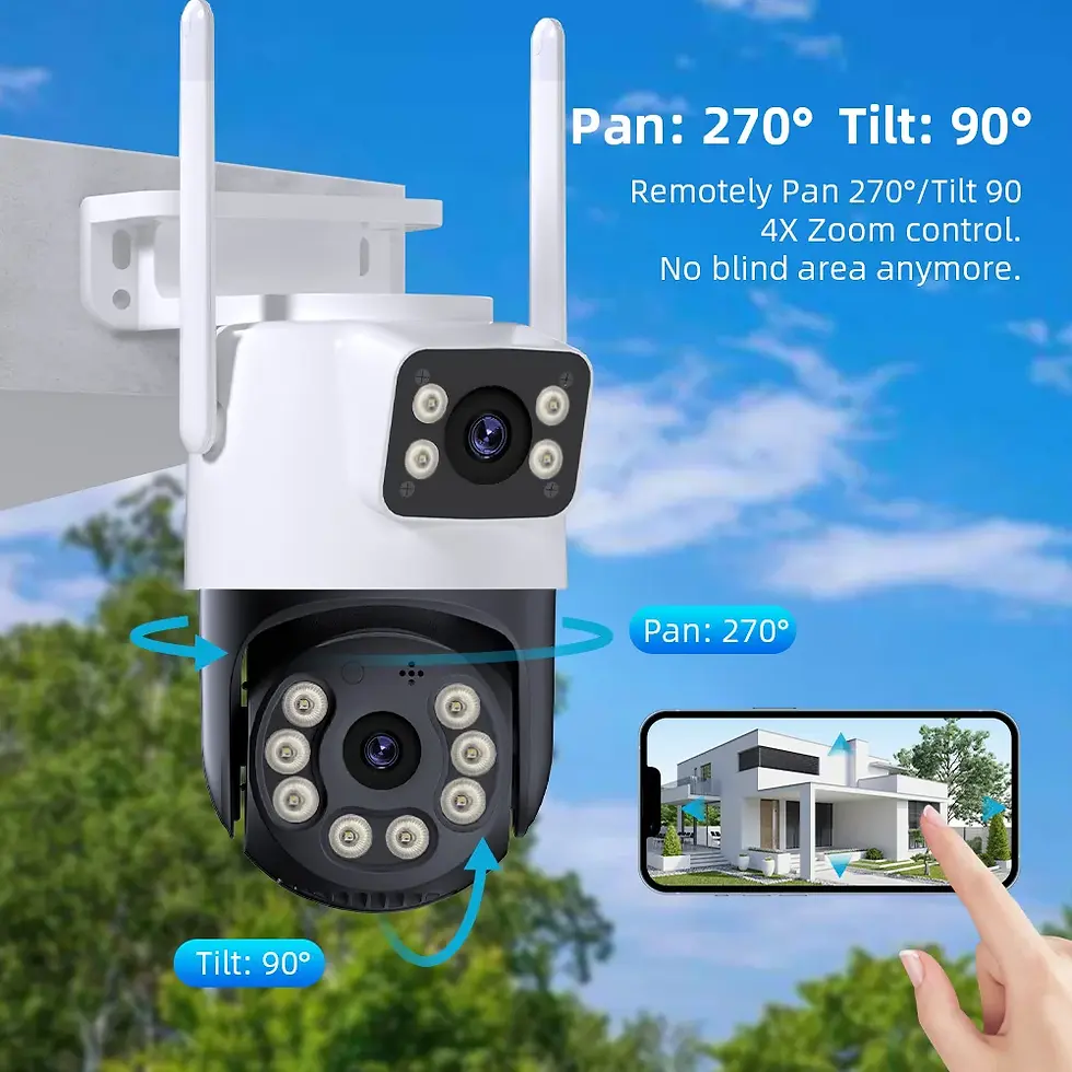 Thumbnail: 4K 8MP Dual Lens WiFi PTZ Security Camera AI Human Detection CCTV