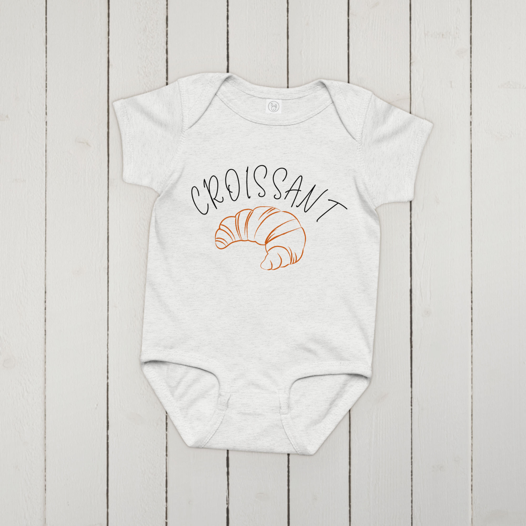 Croissant Baby Short Sleeve Onesie
