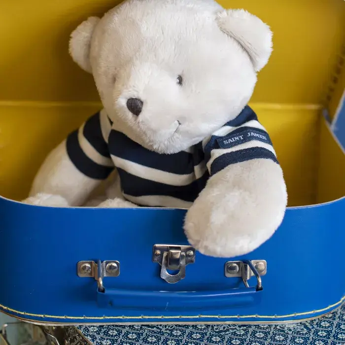 Ourson crème marinière Saint James, "Les P'tits Doudous", Moulin Roty