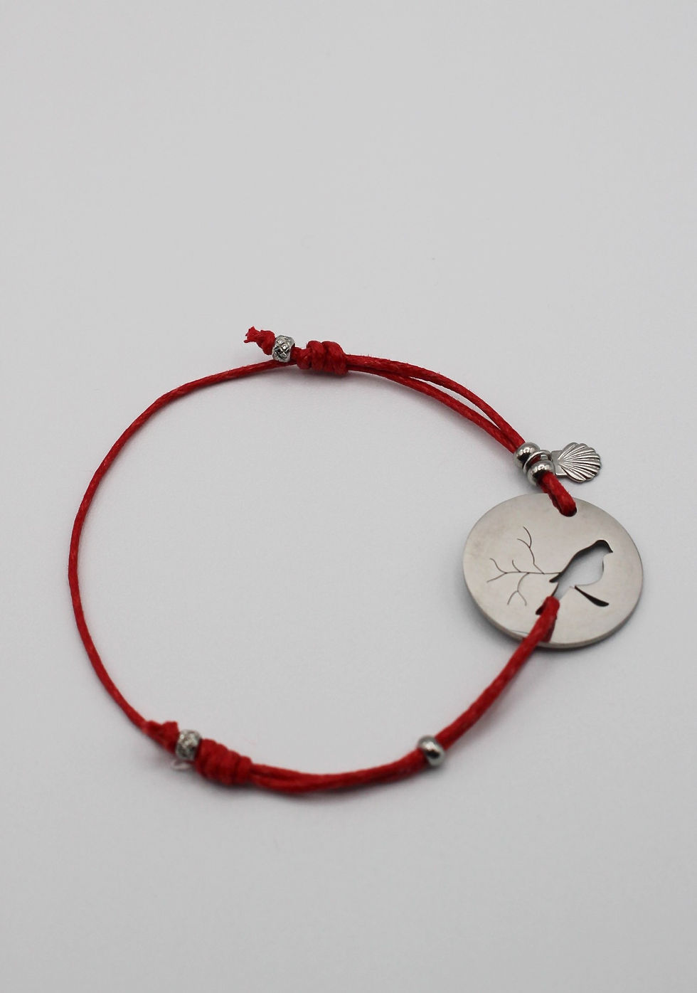 Miniature : Bracelet "Petite Miaule" en fil de coton et acier Rouminette à bicyclette