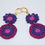 Miniature : Boucles d'oreilles ASTRIDE au crochet, rose violet , Rouminette à bicyclette