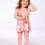Thumbnail: Printed Tunic And Solid Leggings Set Pink And Coral Flowers