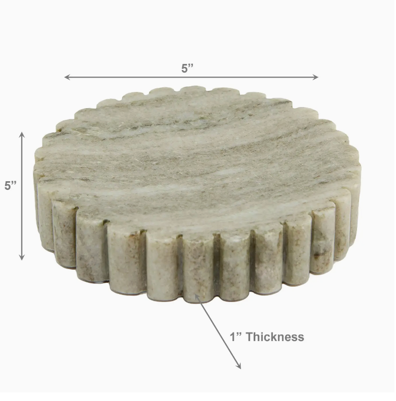 Thumbnail: Elise Beige Marble Soap Dish Ribbed Edge