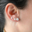 Thumbnail: Sterling Silver Pearl Studs - Round Freshwater Pearl Earring