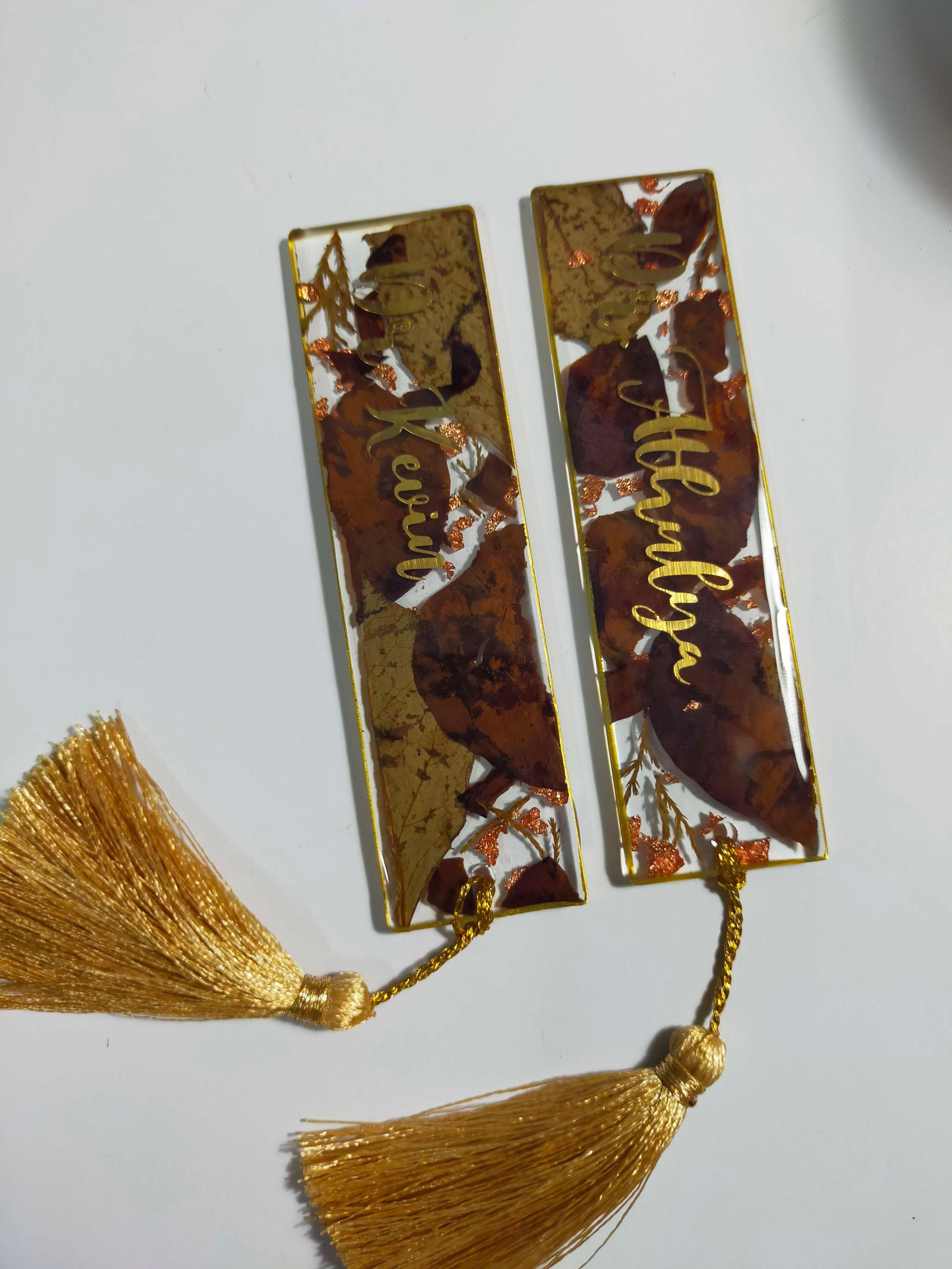 Flower preserved book marks