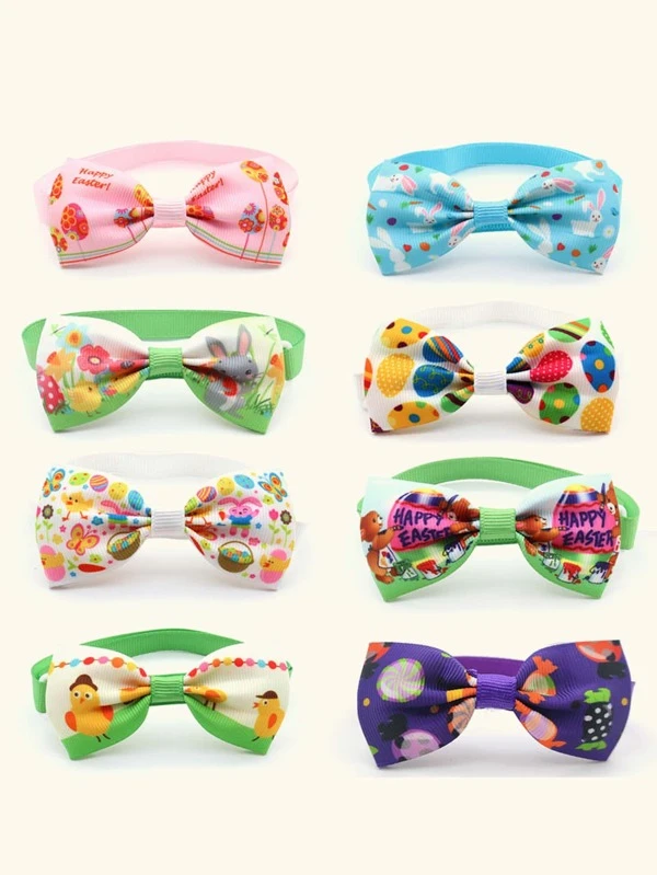 Thumbnail: 1pc Easter Pattern Random Pet Bow