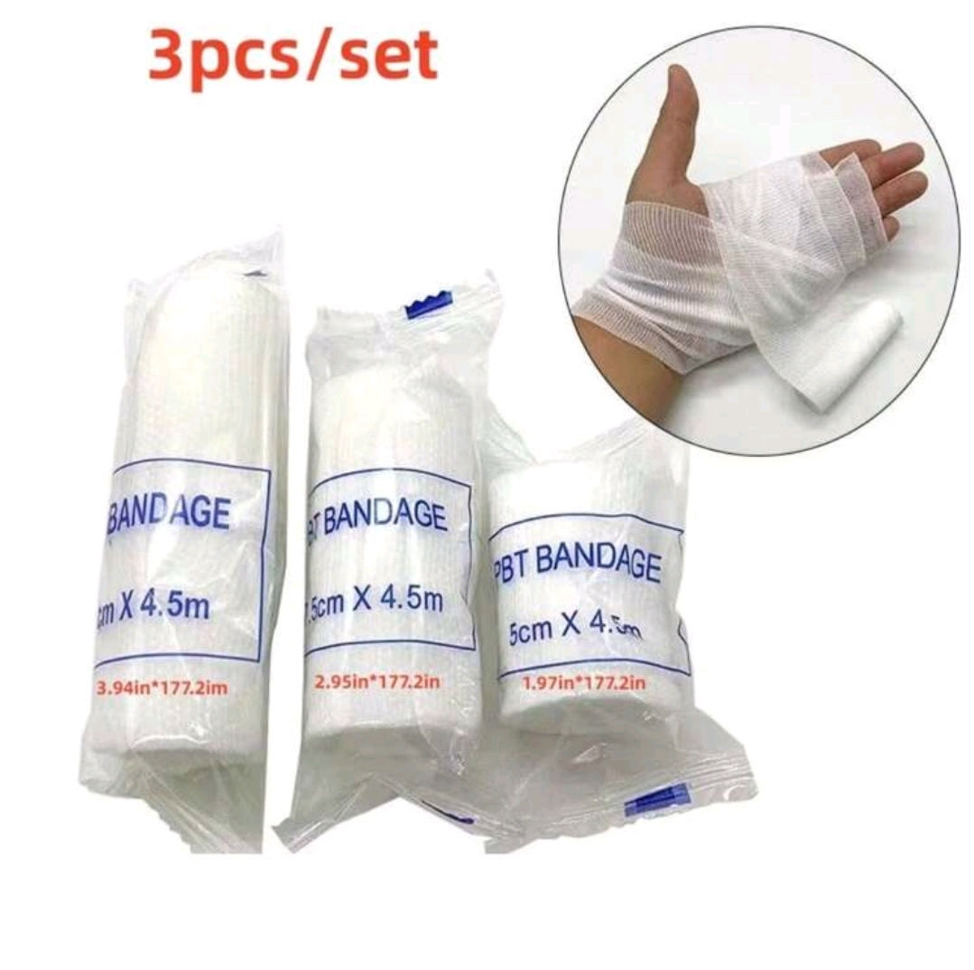 3pcs/set Elastic Bandage Roll Stretchy Mesh Bandage
