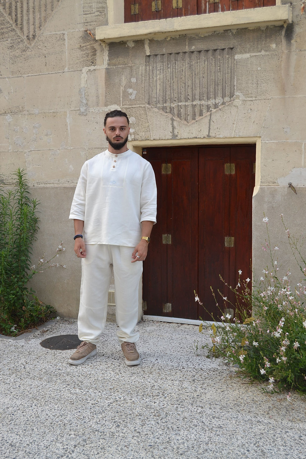 Tunique avec col mao