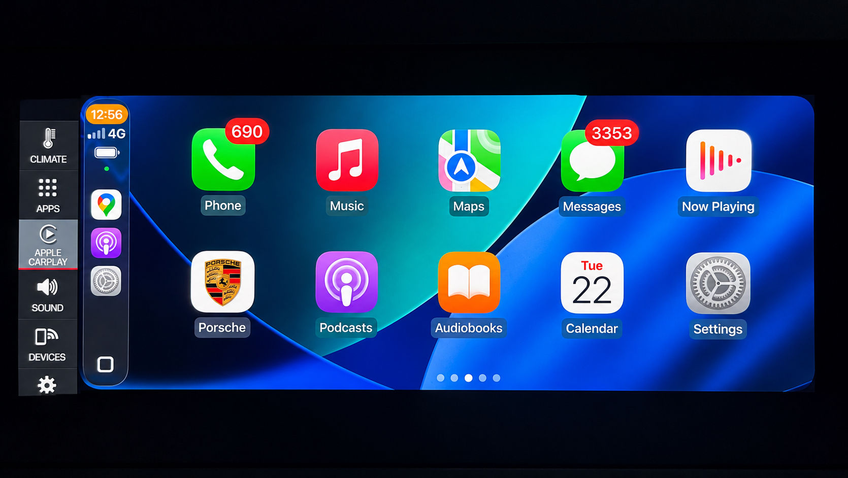 ポルシェ PCM5 全画面 Apple CarPlay および Android Auto Activation