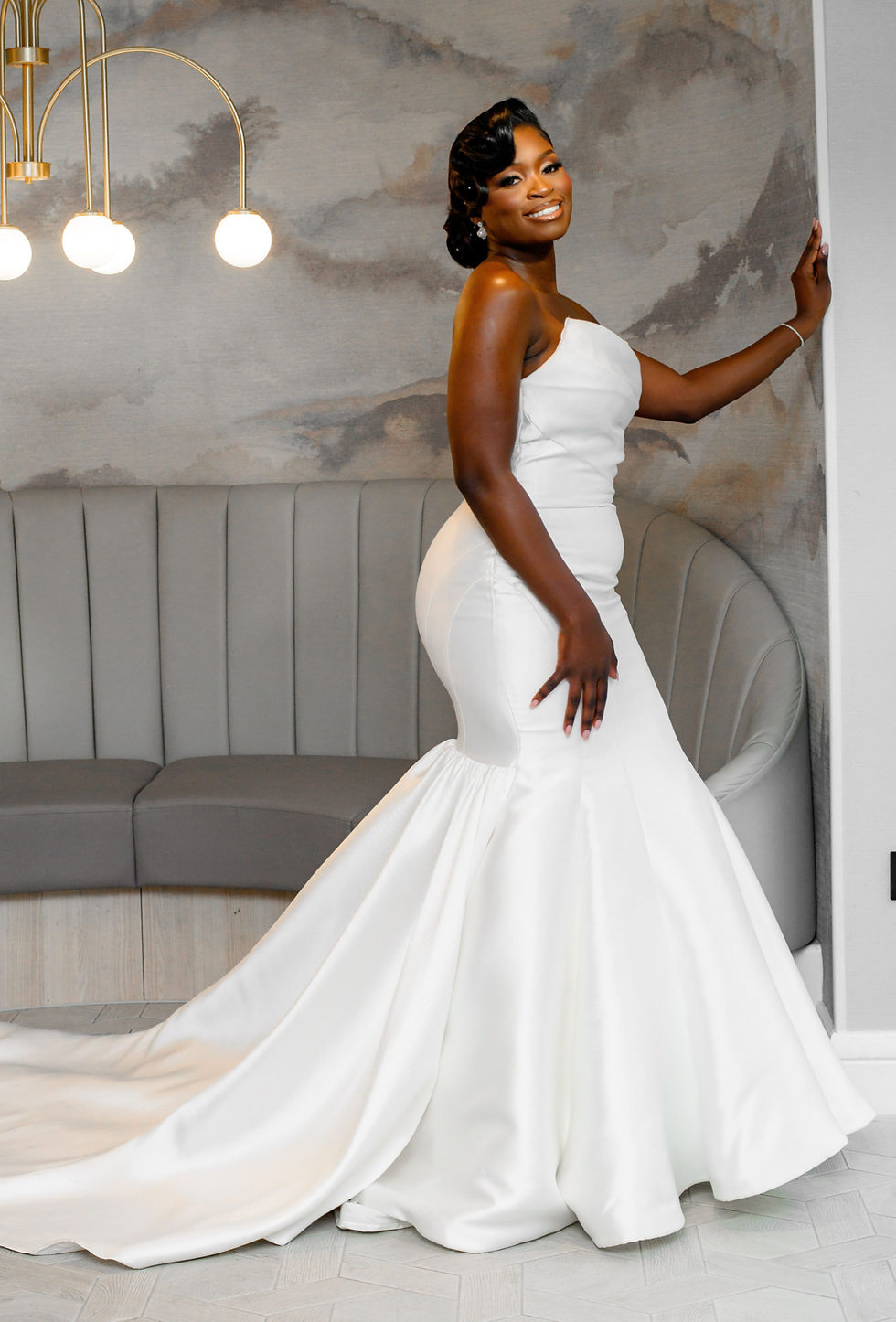 Bride in wedding outfit