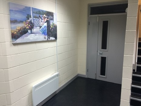 New electric heaters have been installed throughout the offices and communal areas
