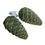 Thumbnail: Lot de 2 "Pomme de Pin velour vert"
