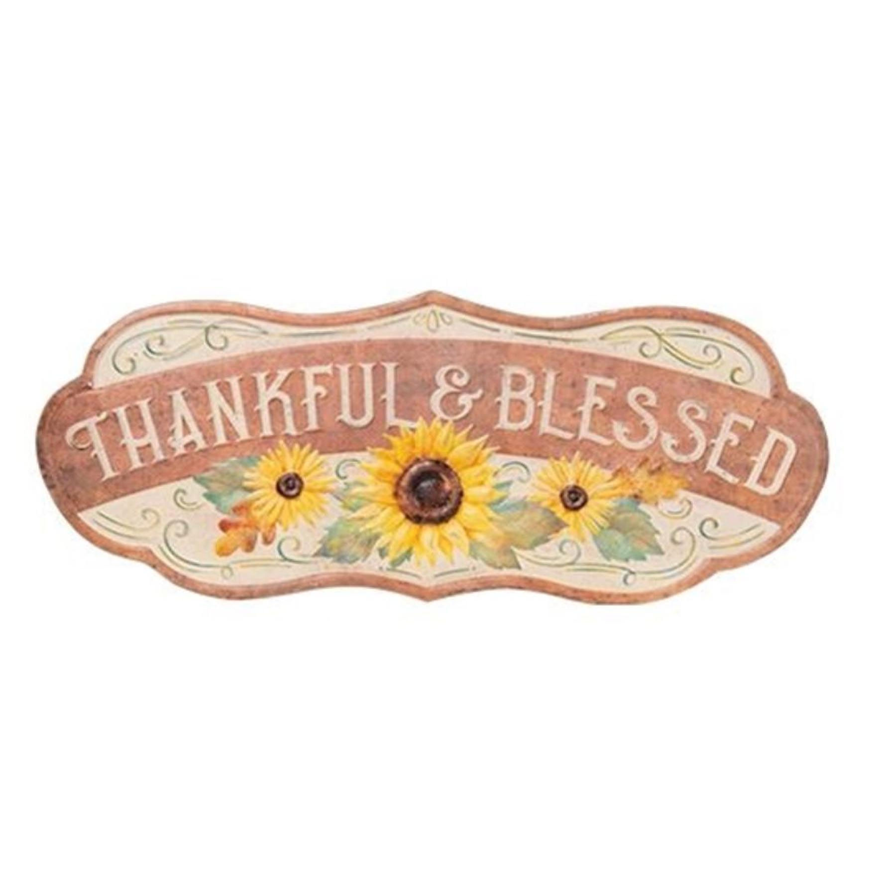 Metal Sign "Blessed Sunflower"