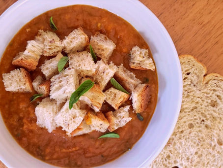 Roasted Tomato, Garlic and Bread Soup