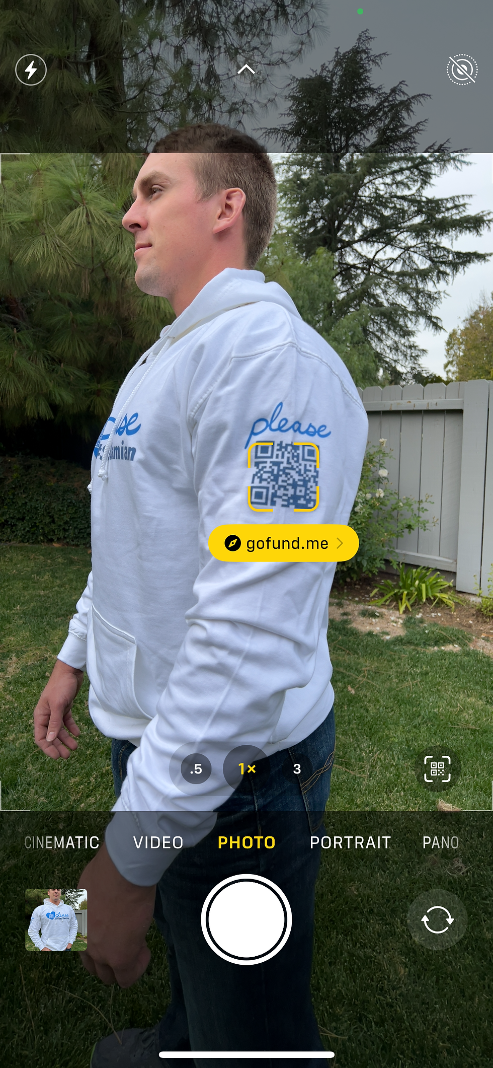 Thumbnail: QR Code Hooded Sweatshirt