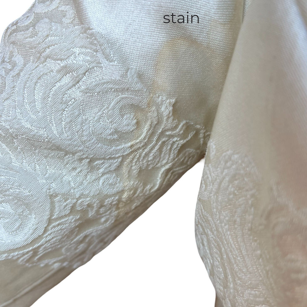 Thumbnail: 1960s Saks Fifth Avenue Ivory Silk Satin Brocade Wedding Dress Material