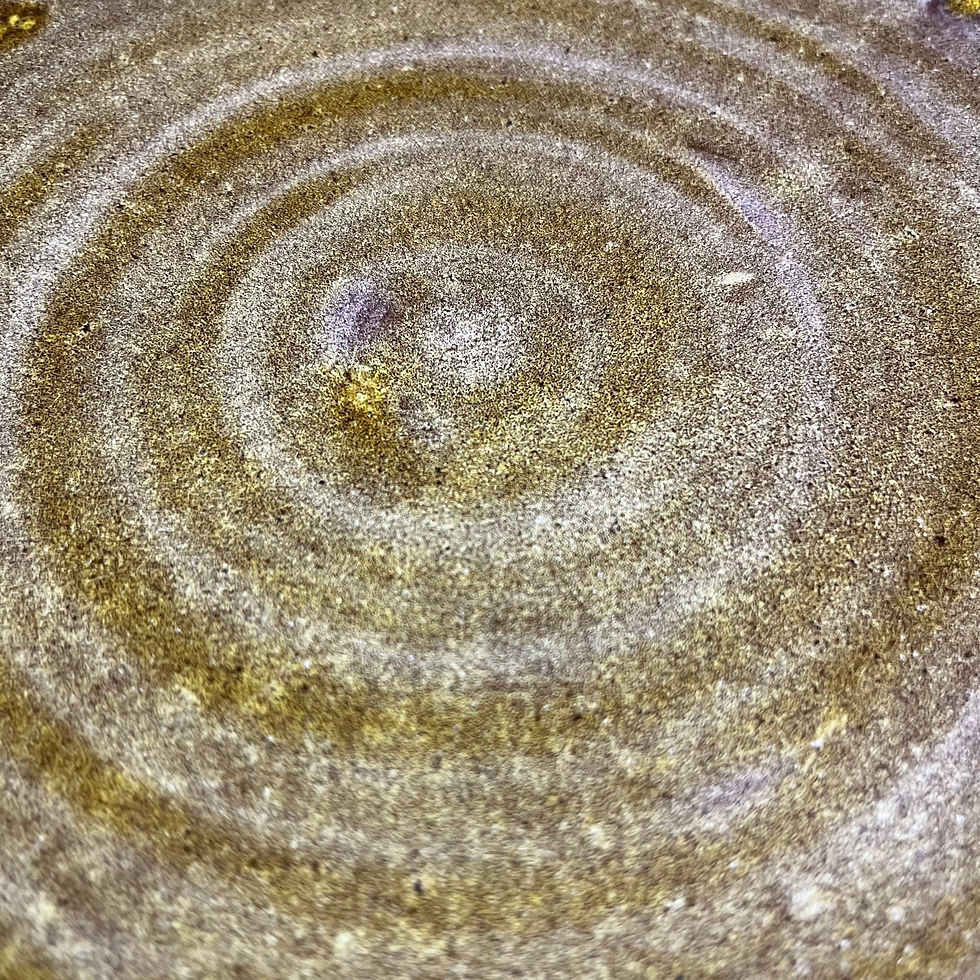 Thumbnail: Glazed Olive Swirl Plate (Italy) 10 3/4” Wide
