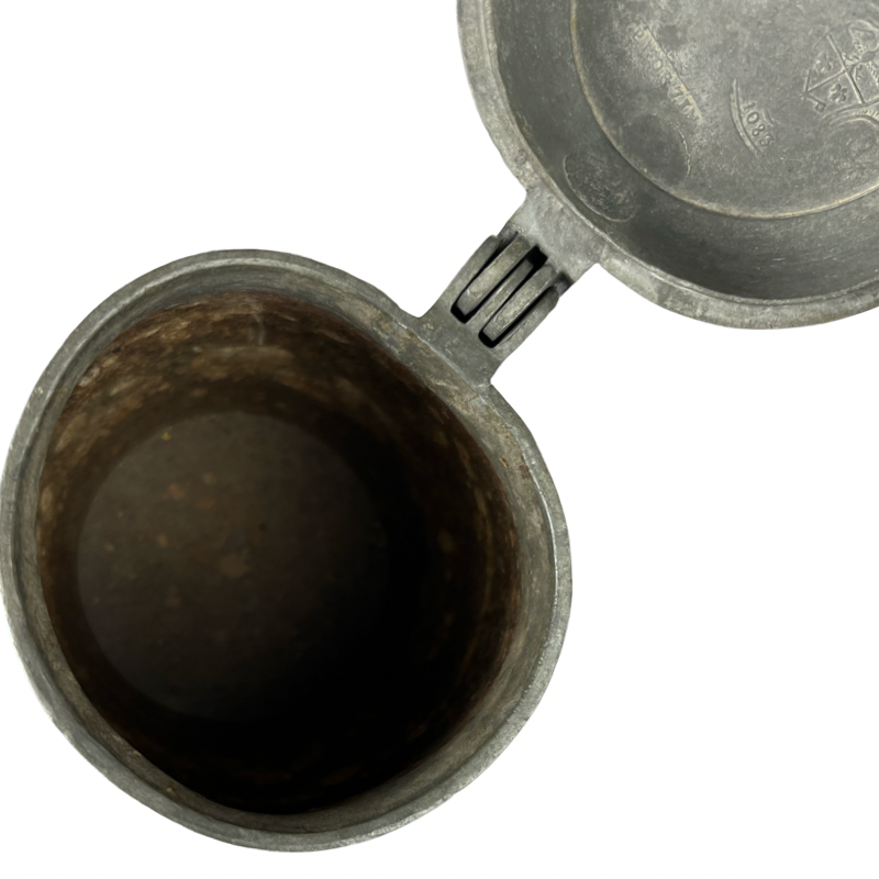 Thumbnail: Antique German Pewter Beer Steins (Set of 2)