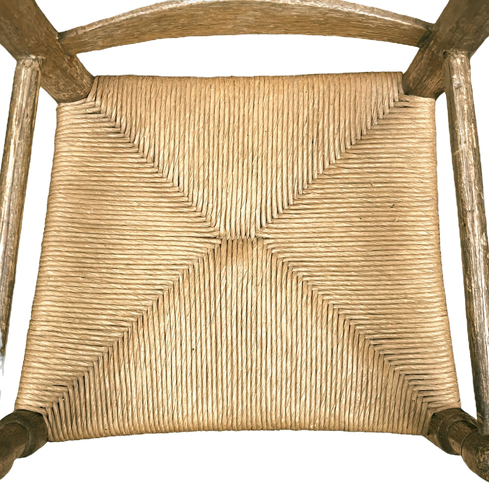 Thumbnail: Antique American Woven Wood Child’s Chair / Large Doll Chair
