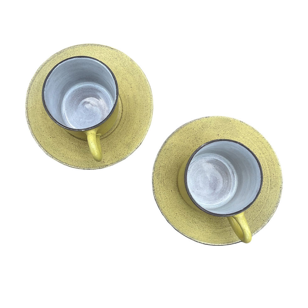 Thumbnail: Vintage Light Olive Coffee Cups, 1960s (Set of 2)