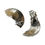 Thumbnail: Vintage Ribbed Arched Silver Tone Clip On Earrings
