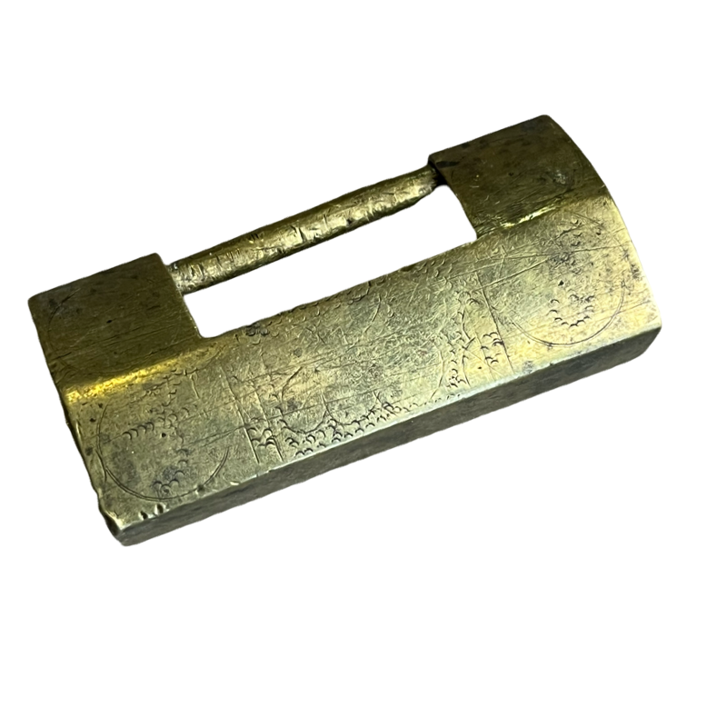 Thumbnail: Antique Engraved Chinese Locks (Set of 2) Without Keys