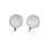 Thumbnail: Hard White Domed Resin Button Clip On Earrings