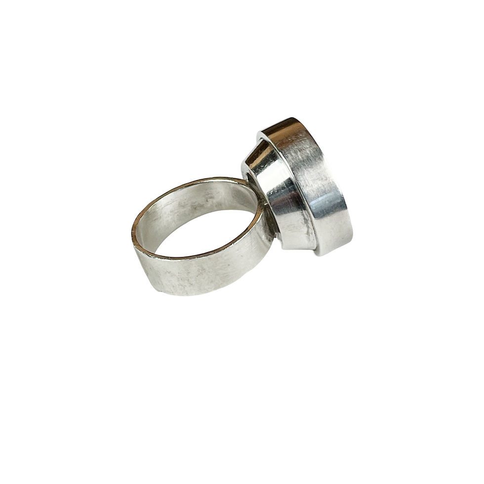 Thumbnail: Elis Kauppi for Kupittaan Kulta 1964 Smoky Quartz Silver Ring, Size 6.25