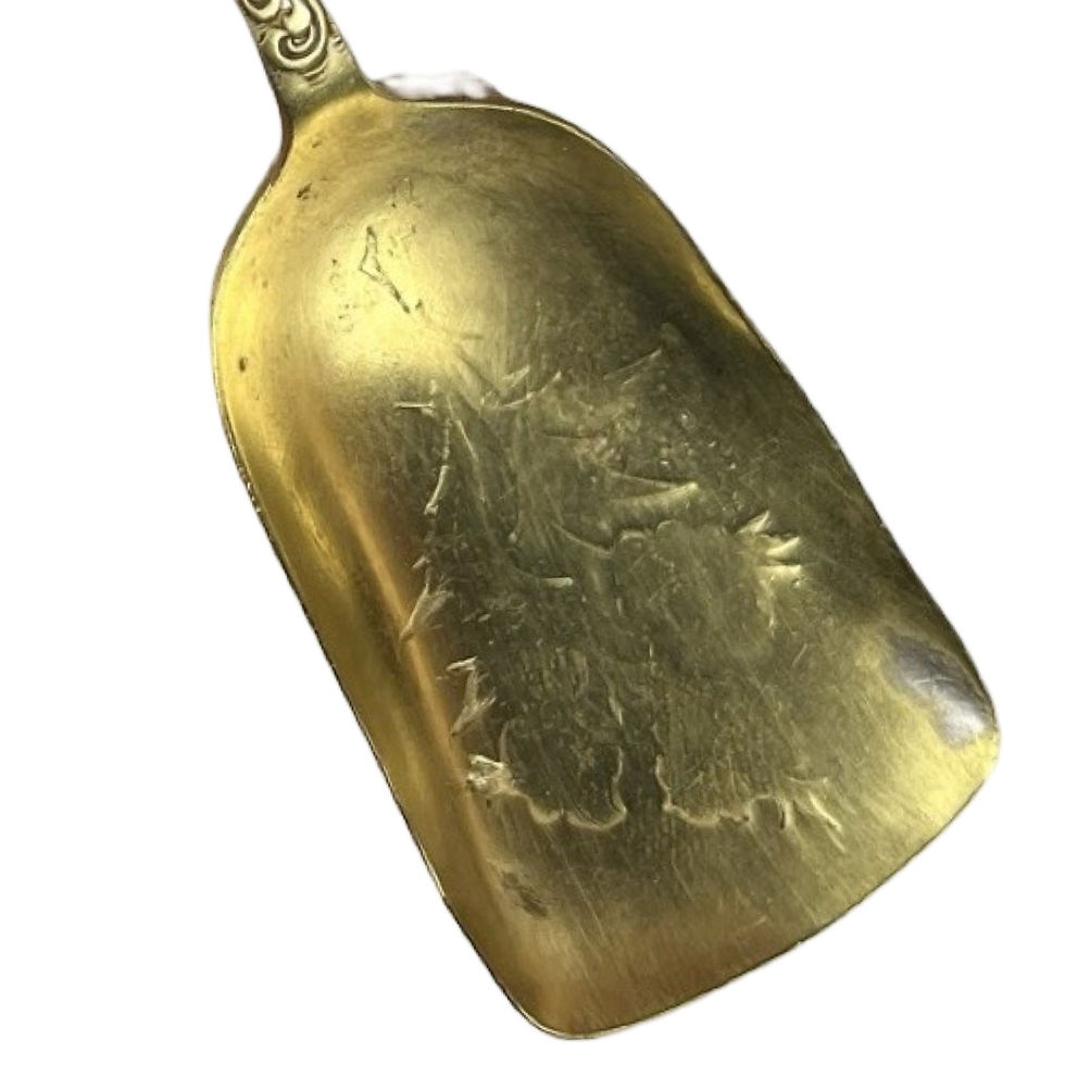 Thumbnail: Antique Crown Silver Co. Silver Plated Salt/Sugar Shovel Spoon, c late 1800s