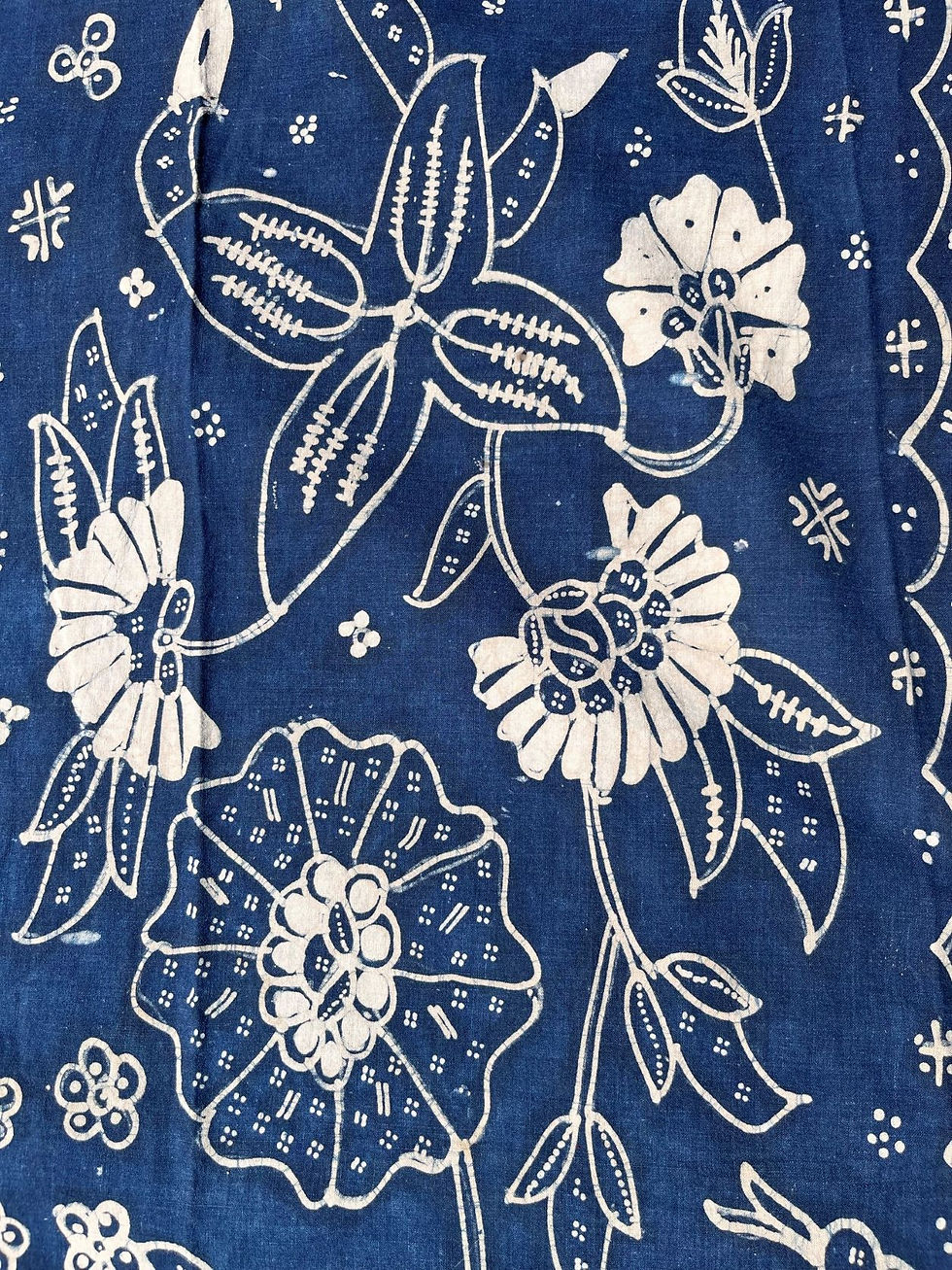 Thumbnail: TI 003 Blue/White Sewn Sarong with Front Panel