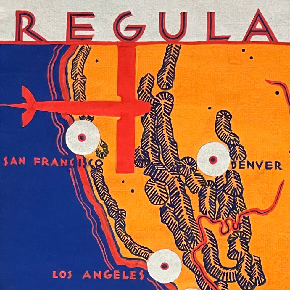 Thumbnail: Winona Wenzlick Sands (1907-2002): American Airways Route Map Design, 1932