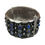 Thumbnail: Vintage Chinese Export Silver Cuff Bracelet with Imitation Lapis Lazuli 7"