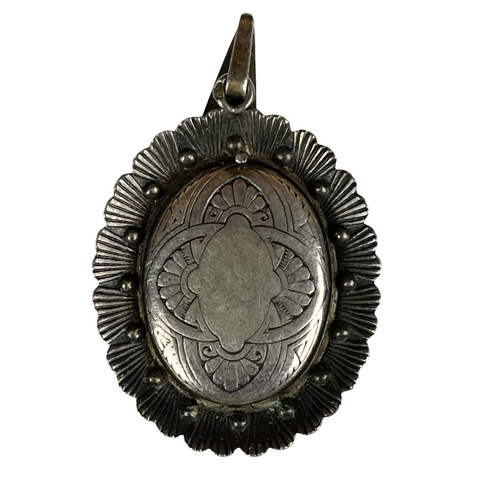 Thumbnail: Antique Engraved Victorian Era Locket Pendant