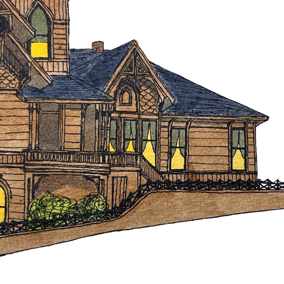 Thumbnail: Eleanor Burke (1938-2022): Mid Century San Francisco House and Cable Car, 1966