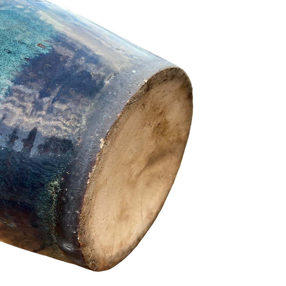Thumbnail: Green Glazed Storage / Garden Pot / Vase, 12" Tall